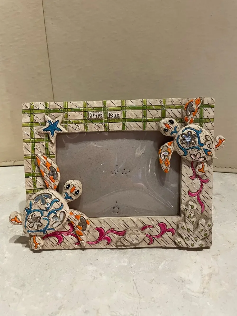 Vintage Turtle Sovereign Frame Punta Cana 6x8 for 3.5x5” photo Preowned